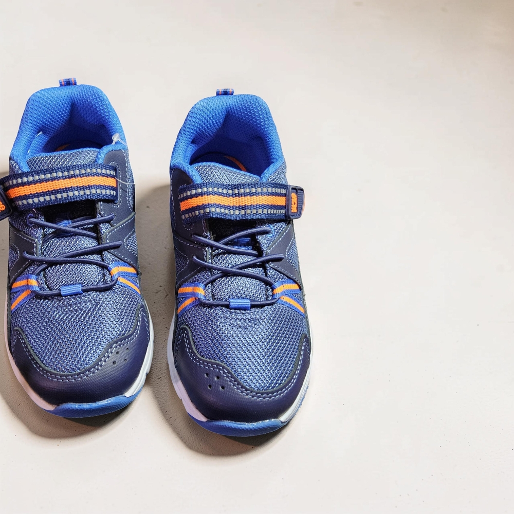 New in box boys size 12W Stride Rite Blue and Orange Kids Sneakers